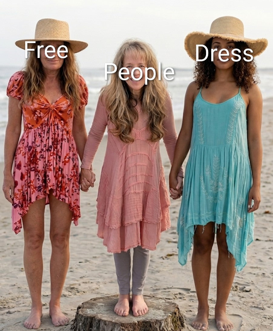 Rare Free People "Sway With Me" Raw Edge Tattered Boho Dress