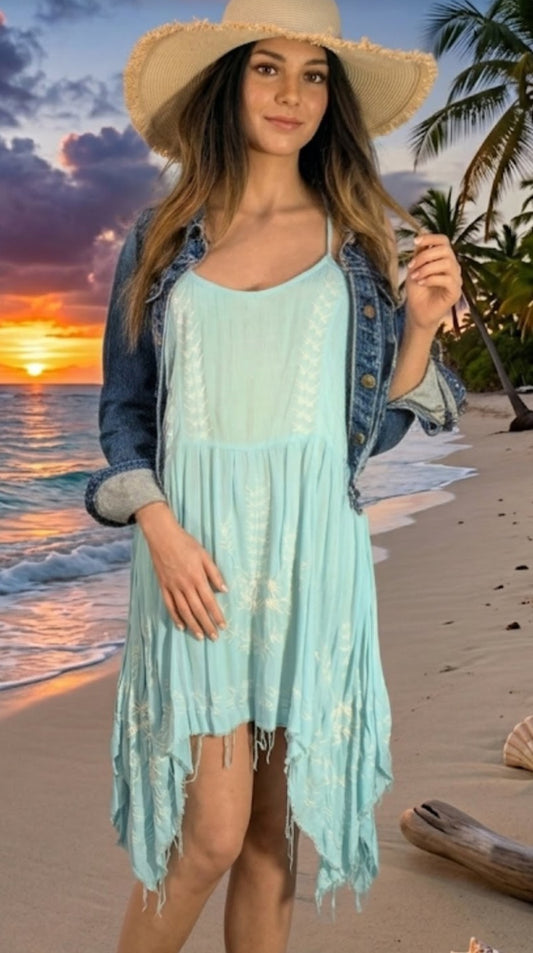 Free People Meadows Of Medallion Slip Dress