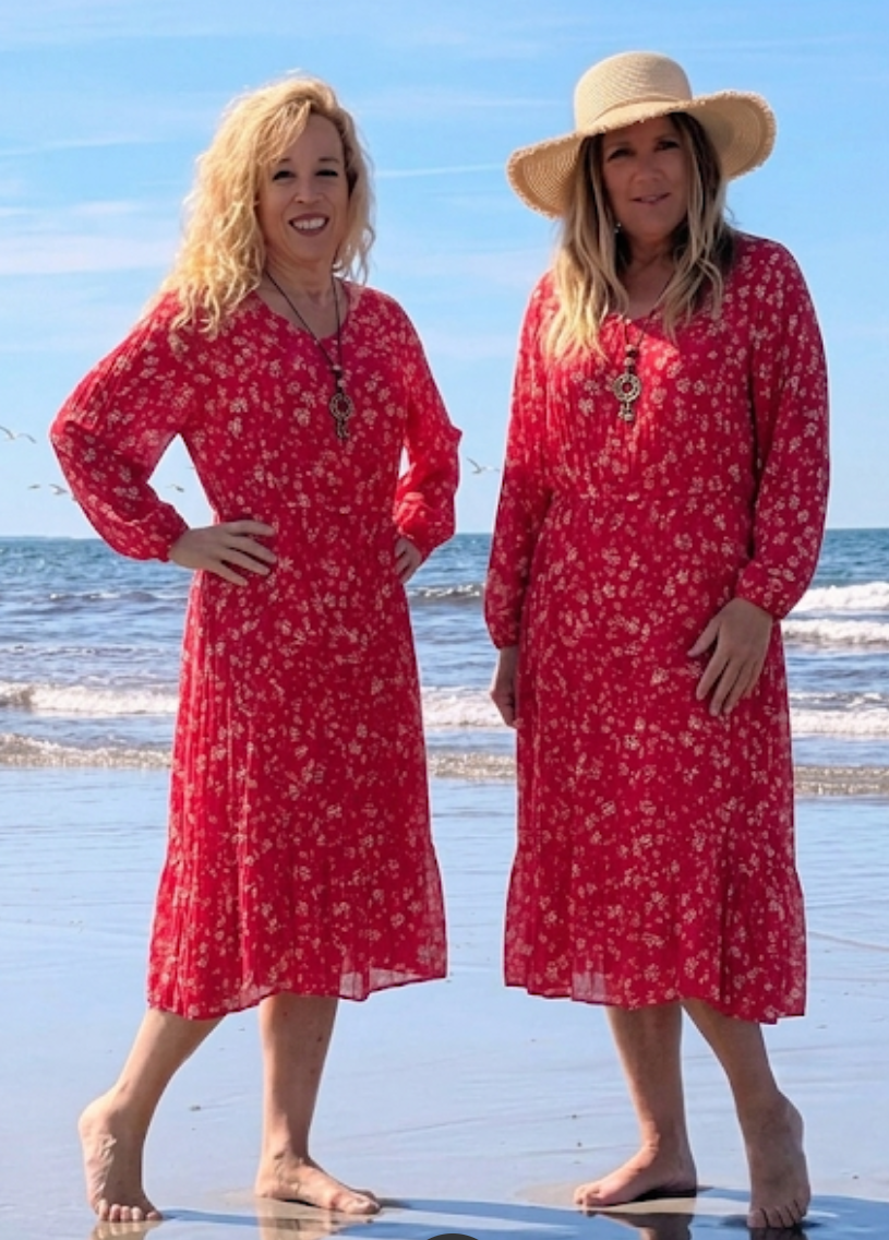 Free People Wallflower Midi Dress -Raspberry Combo