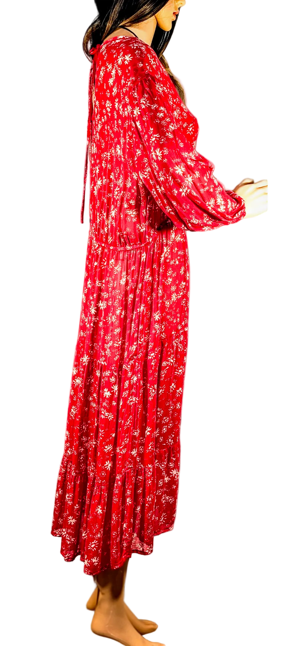 Free People Wallflower Midi Dress -Raspberry Combo