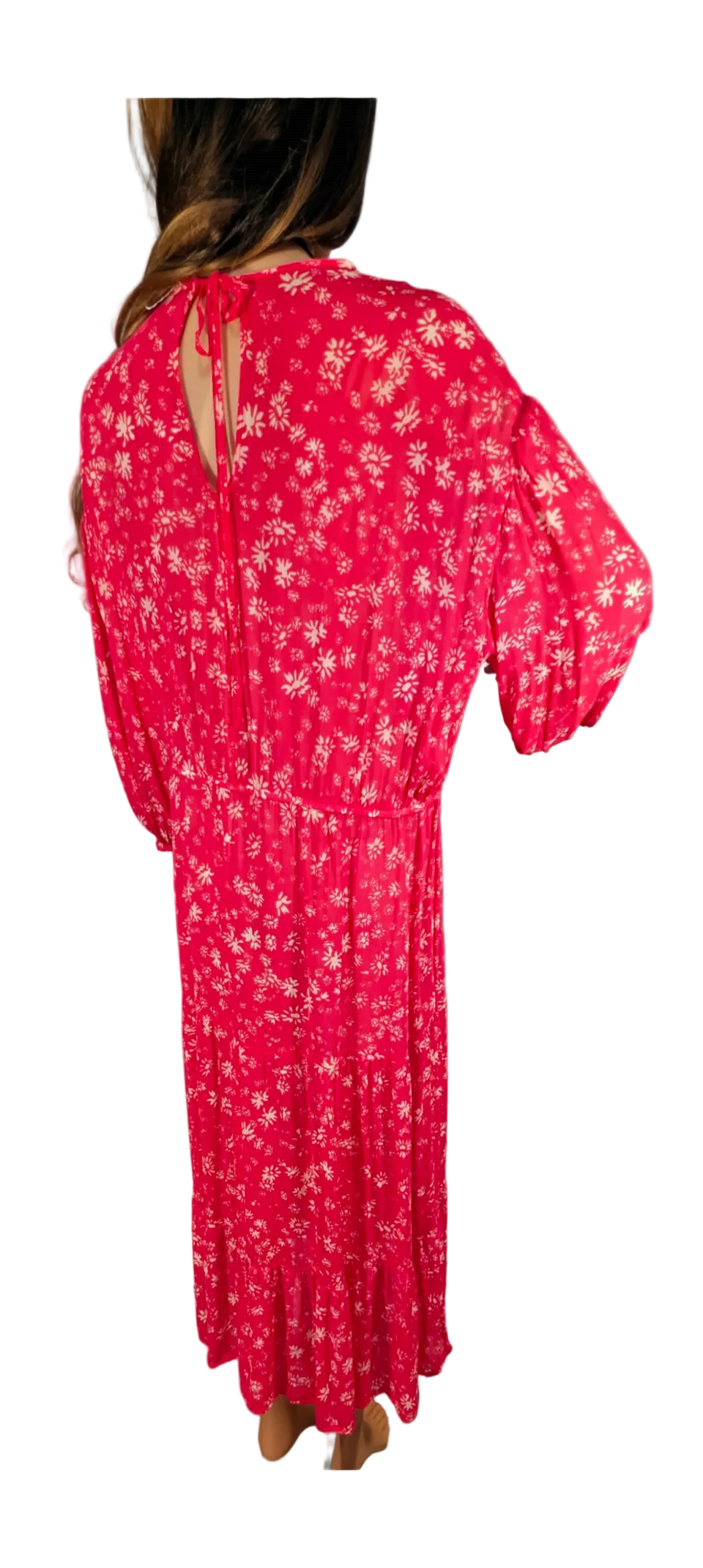 Free People Wallflower Midi Dress -Raspberry Combo